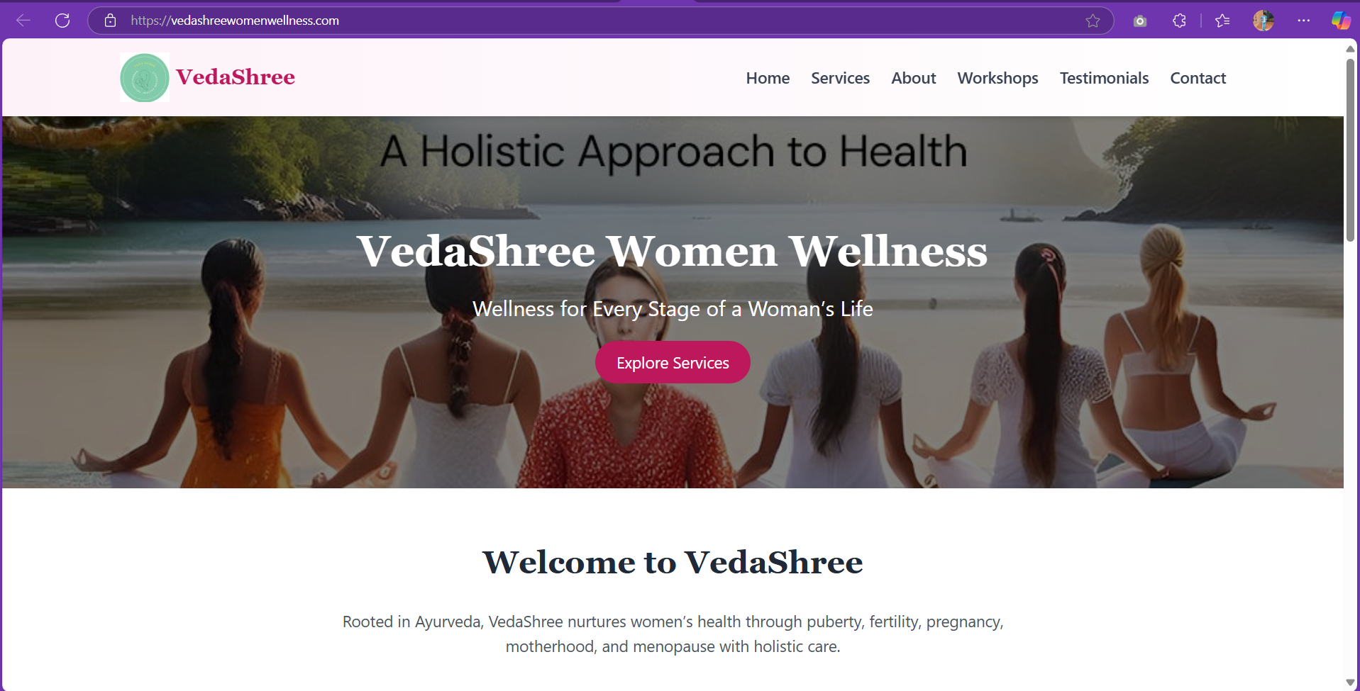 VedaShree Women Wellness Website